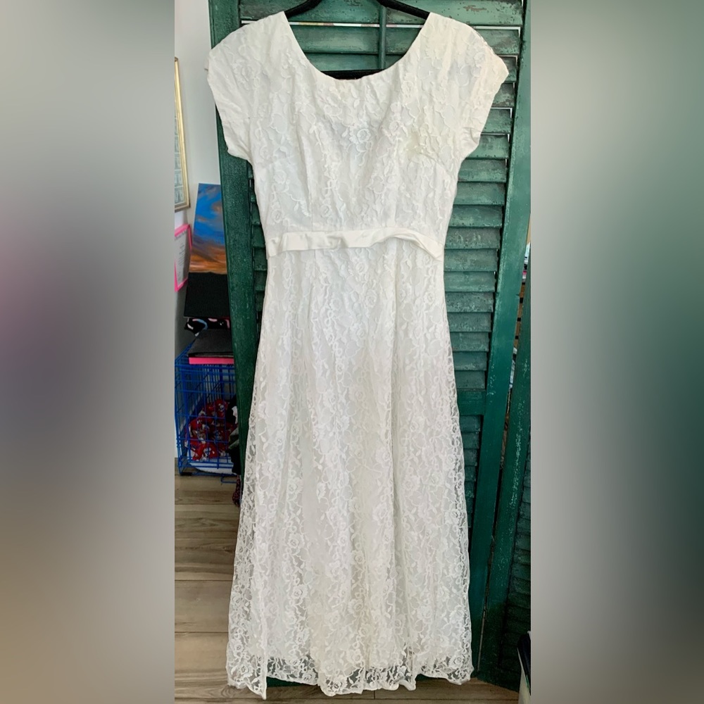 Vintage Wedding Dress- Emma Domb of California 1950s vintage size Medium